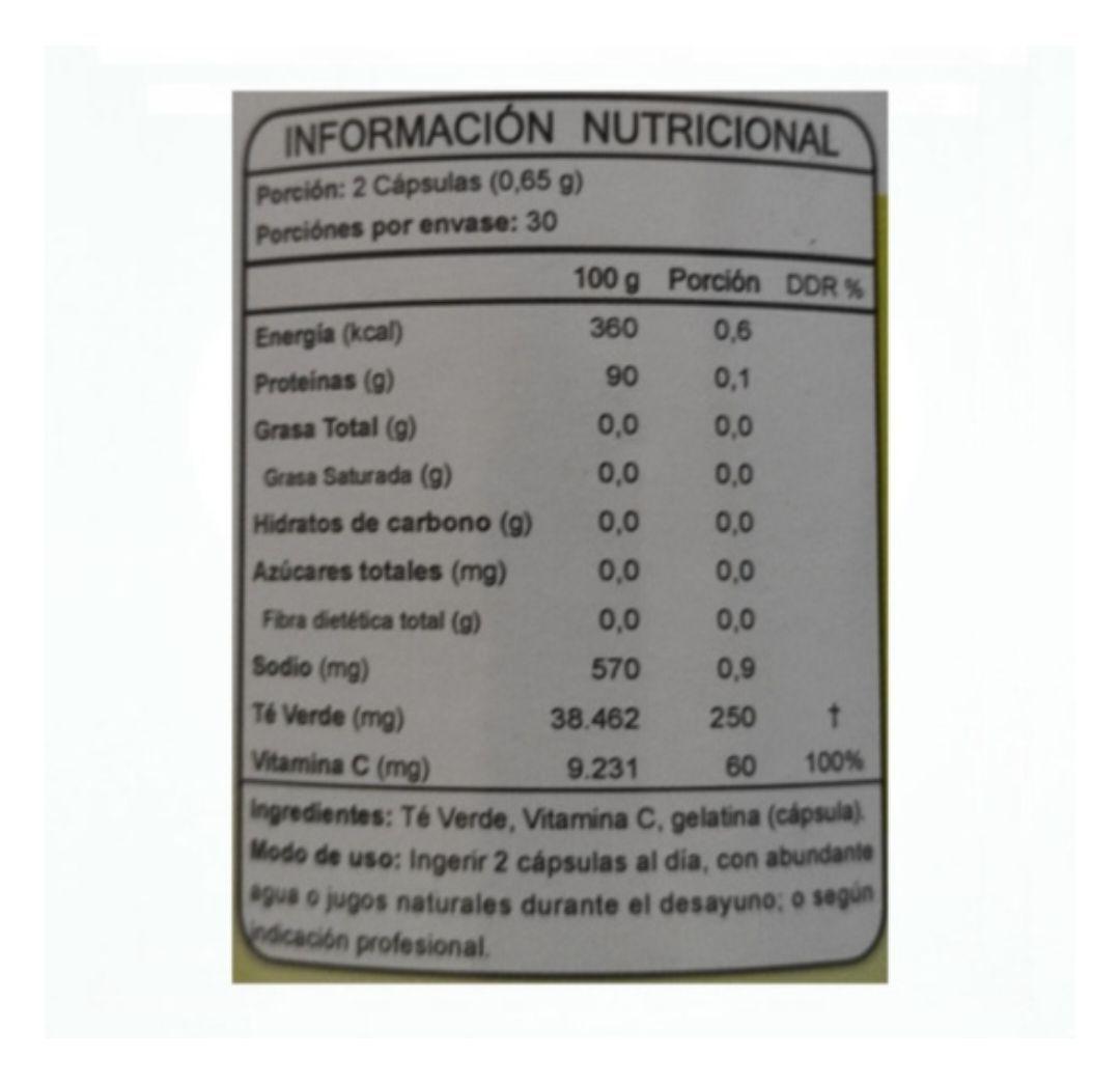 Te Verde 4X60 capsulas FNL Antioxidante, Energizante, Depuración-1