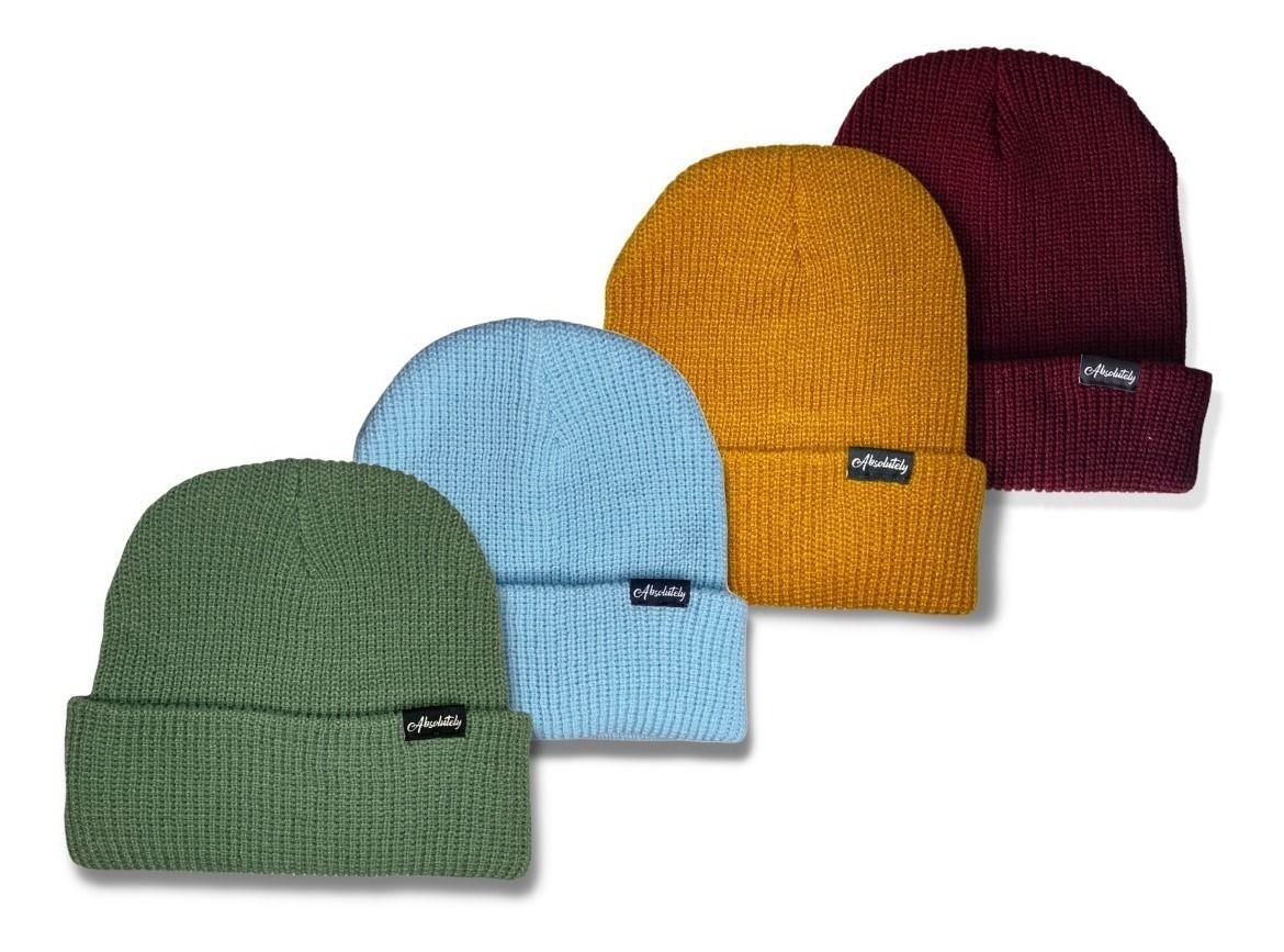 Beanie Gorro Lana Amarillo Mostaza Hombre Mujer Unisex-1