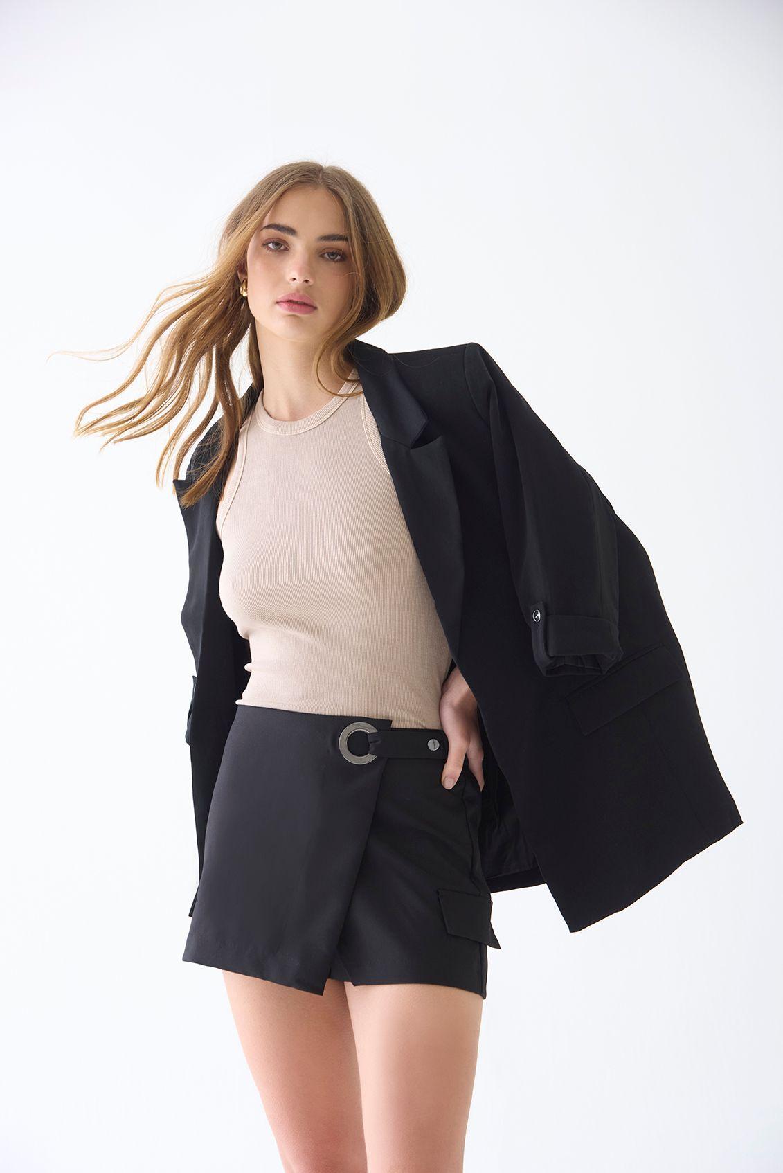 Oasis Short Skirt Black-0