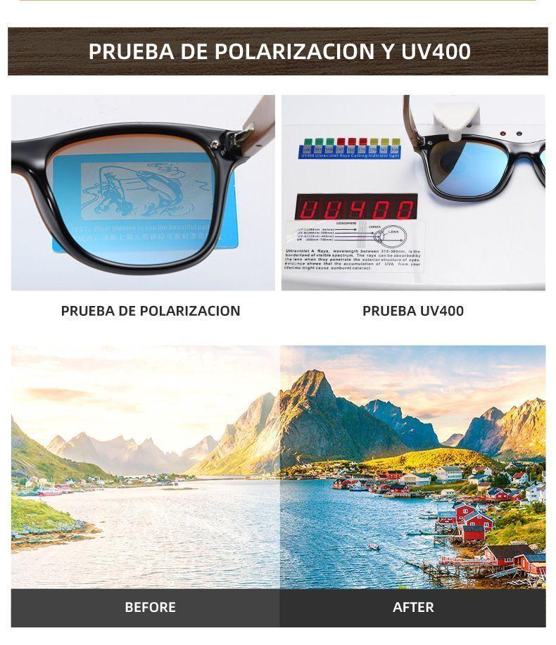 Gafas de Sol Modelo Arctic Wolf Varillas de Madera-7