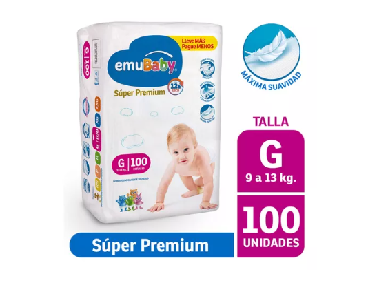 Pañal Emubaby Super Premium G 100 Un-0