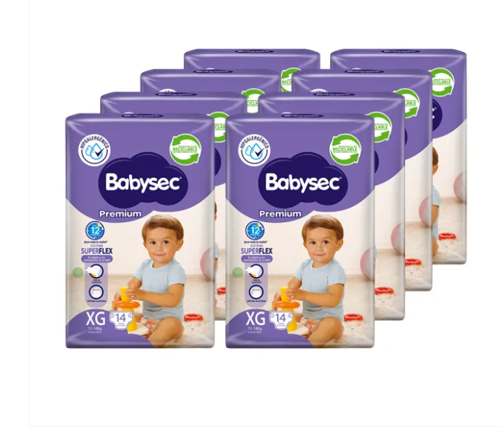 Pañales Babysec Premium XG 112 pañales-1