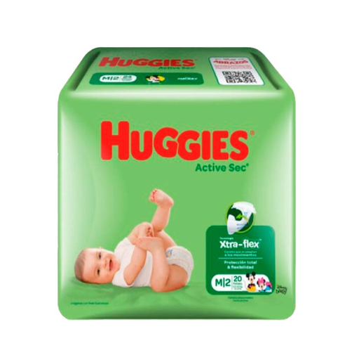 Huggies Active Sec M X8 Paquetes -0