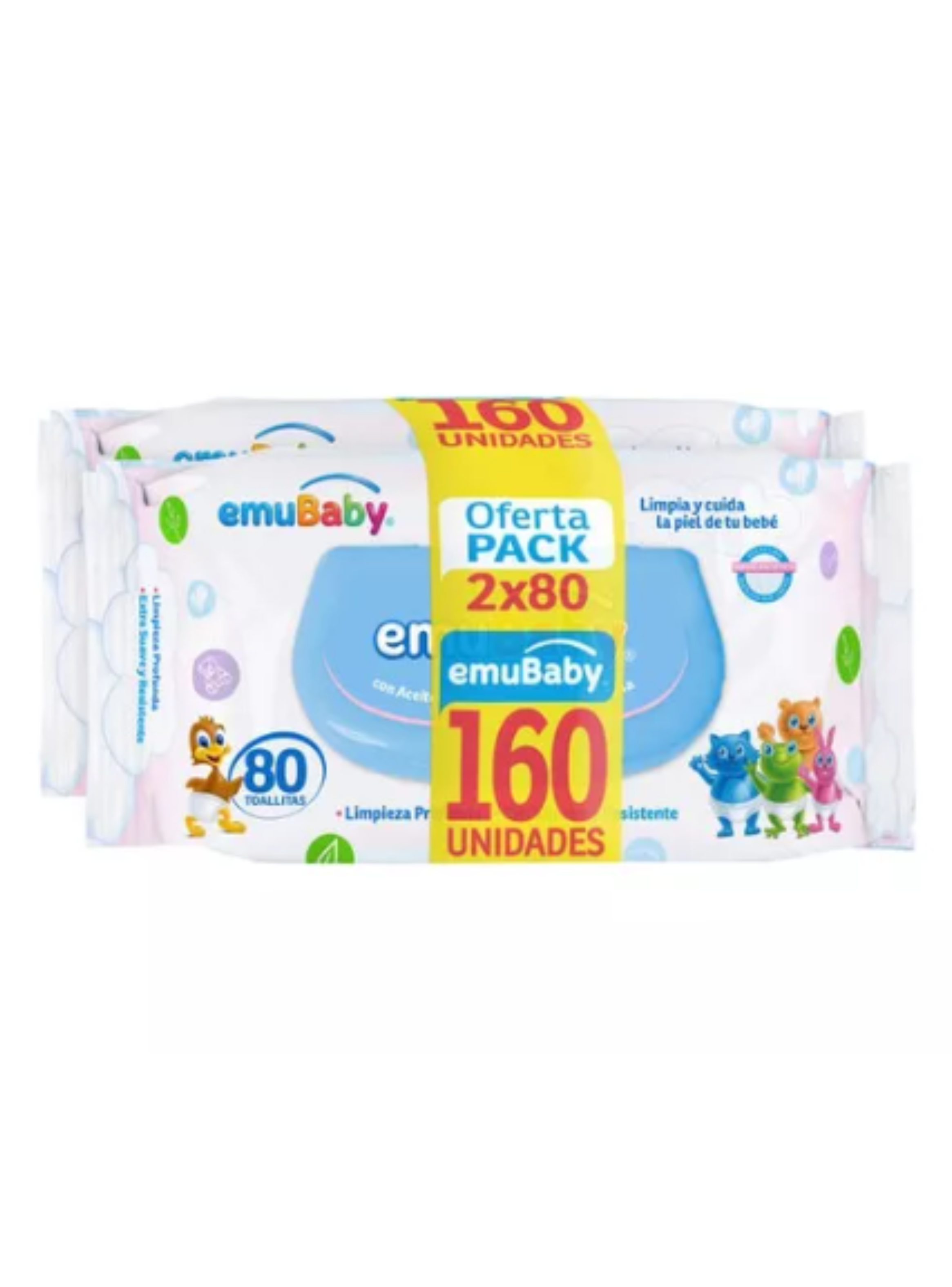 Toallas Humedas Emubaby Con Tapa 18 Paquetes-1