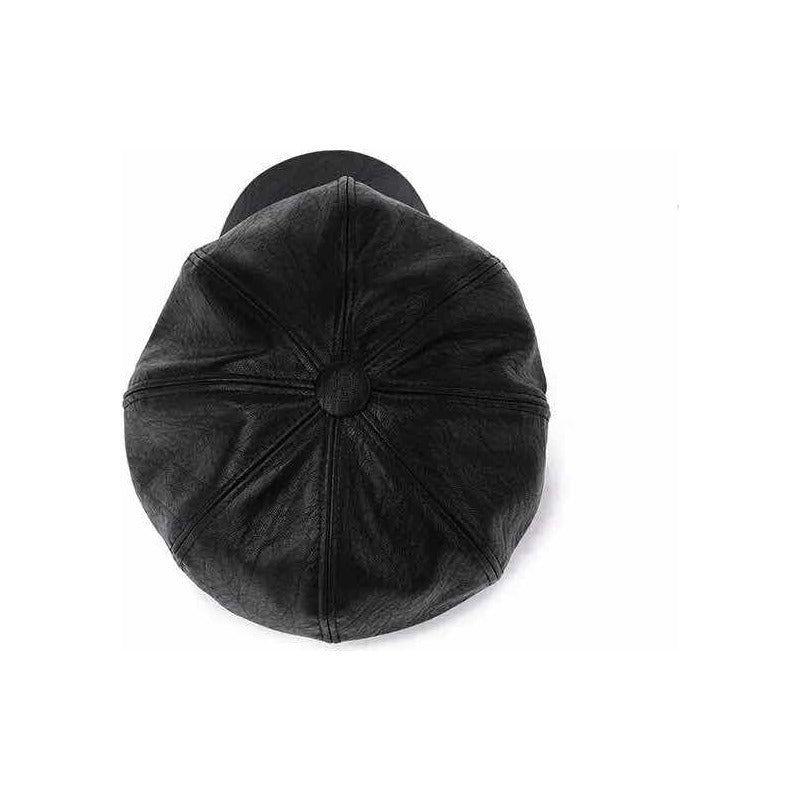 Gorra Femenina Estilo Boina Callejera, Moda Urbana Sombrero Negro Talla Unica-2