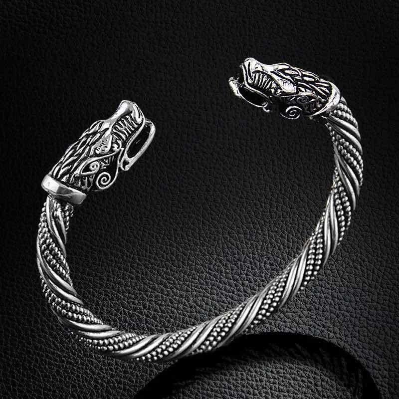 Pulsera Ragnar Lodbrok Vikingos Brazalete - Vikings Plateado 19 Cm 0 Mm-2