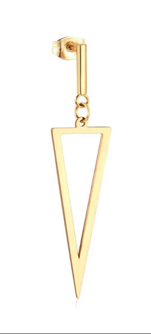 Aros Femeninos Geométricos Triangulares Elegantes-2