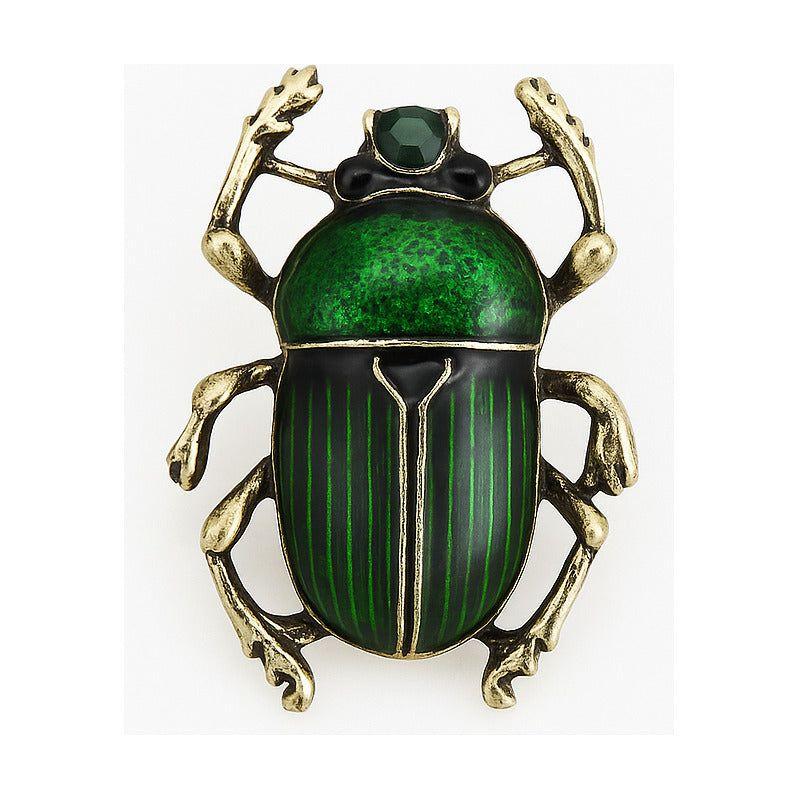 Broche Escarabajo Verde Metálico Vintageestilo Egipcio-0
