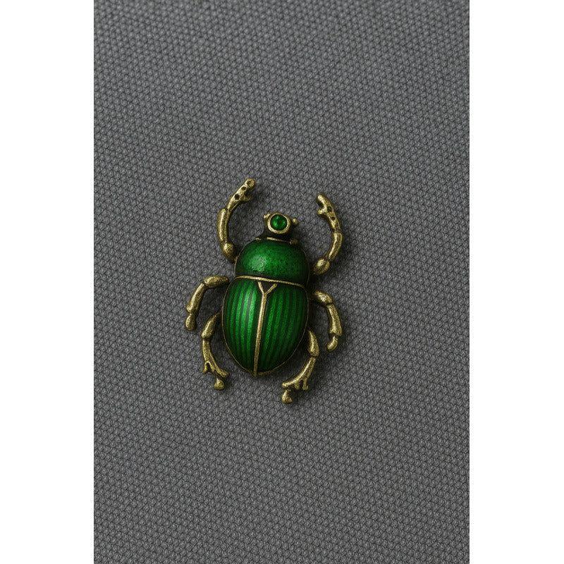 Broche Escarabajo Verde Metálico Vintageestilo Egipcio-2