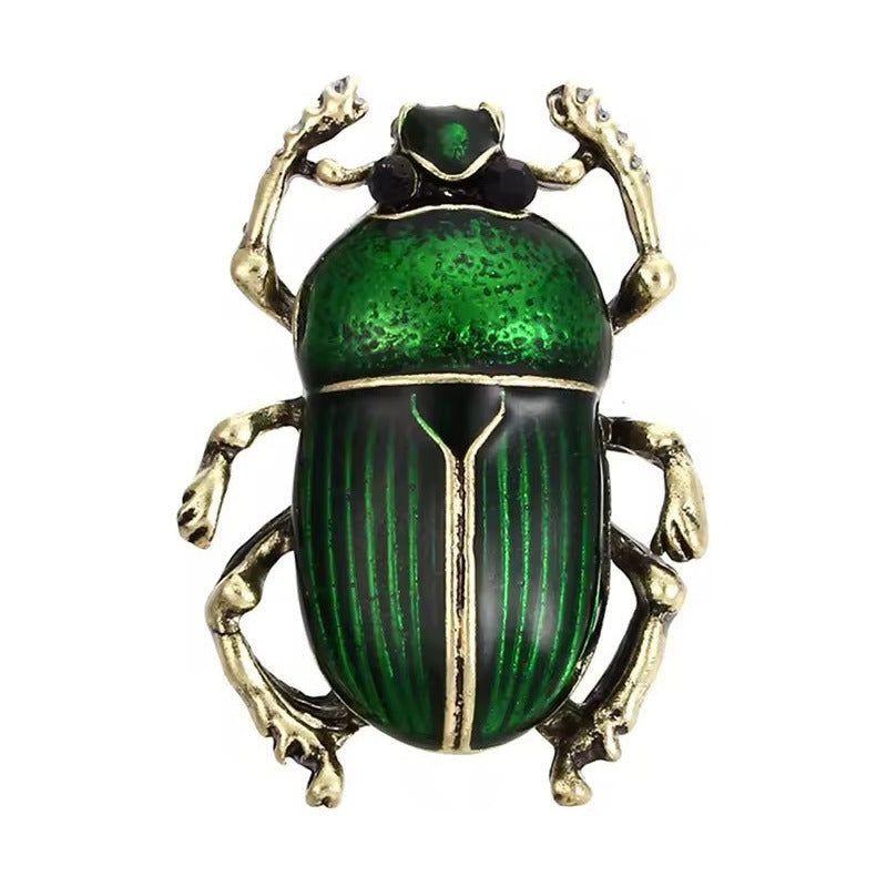 Broche Escarabajo Verde Metálico Vintageestilo Egipcio-3