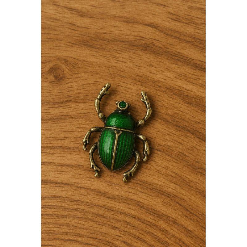 Broche Escarabajo Verde Metálico Vintageestilo Egipcio-4