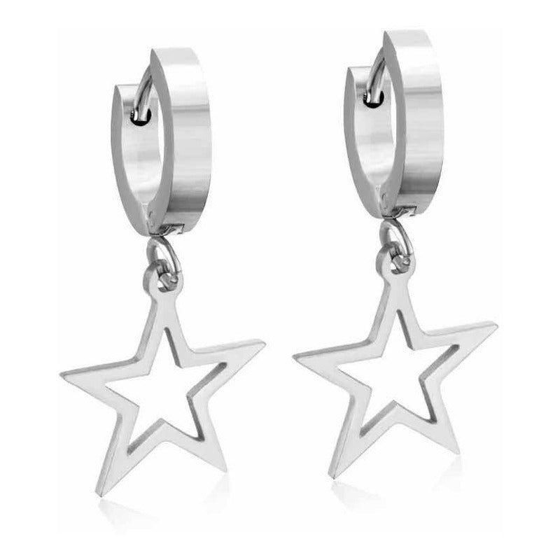 Aro De Estrella Fina Acero Inoxidable Color Plateado Aro Plateado-2