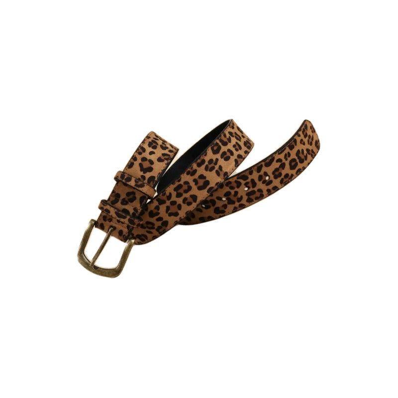 Cinturón Con Estampado De Leopardo Estilo Para Mujer Y Onda Leopardo Animal Print 110-3