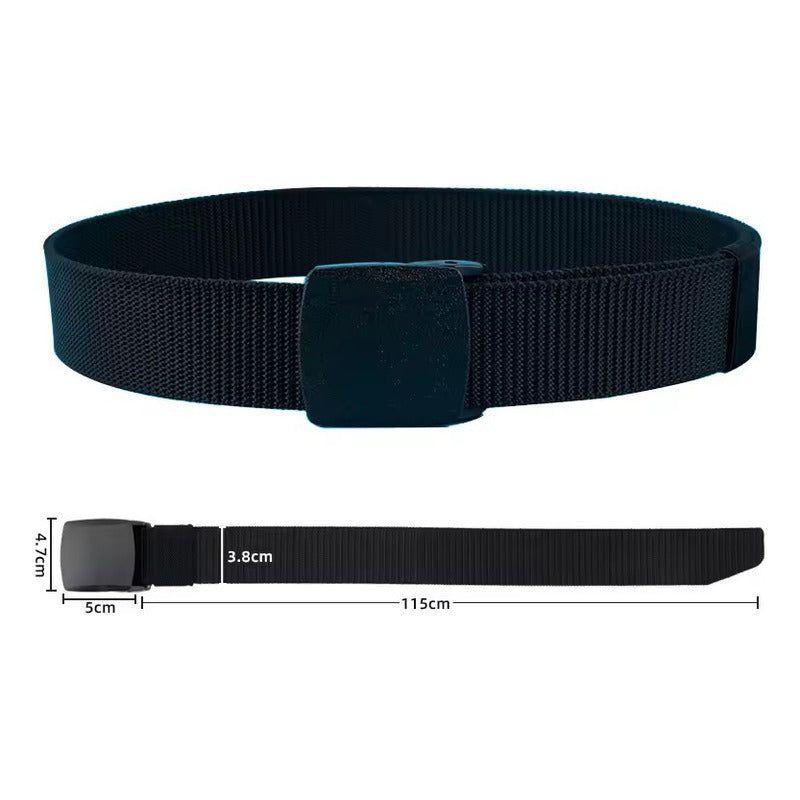 Correa/cinturón Táctico De Nylon Para Hombre Color Negro Negro Estándar-2
