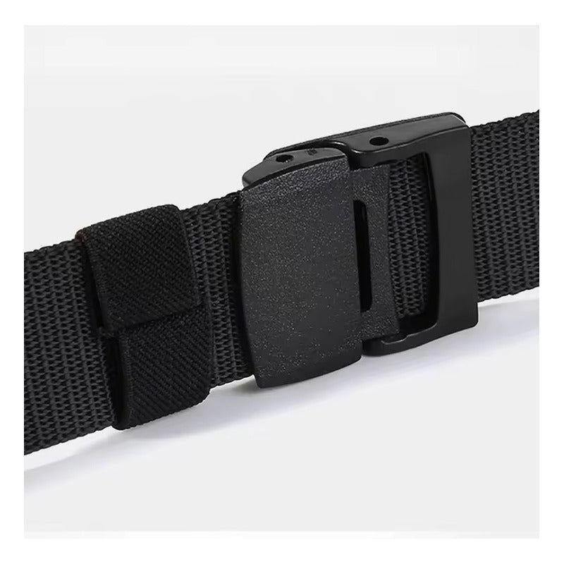 Correa/cinturón Táctico De Nylon Para Hombre Color Negro Negro Estándar-4