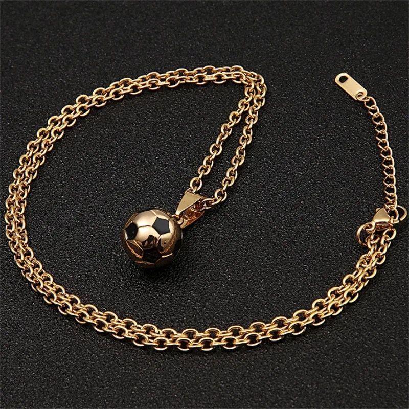 Collar Cadena De Pelota De Futbol, Toda edad-3