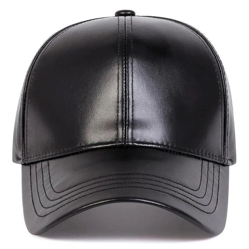 Jockey Gorro Eco Cuero Negro, Gorra Unisex Cuero Vegano-3