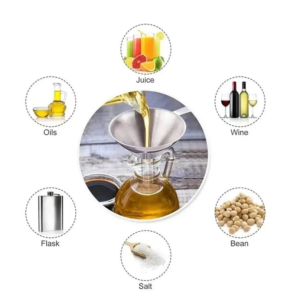 Embudo Metálico De Acero Inoxidable Para Bar Y Cocina-2