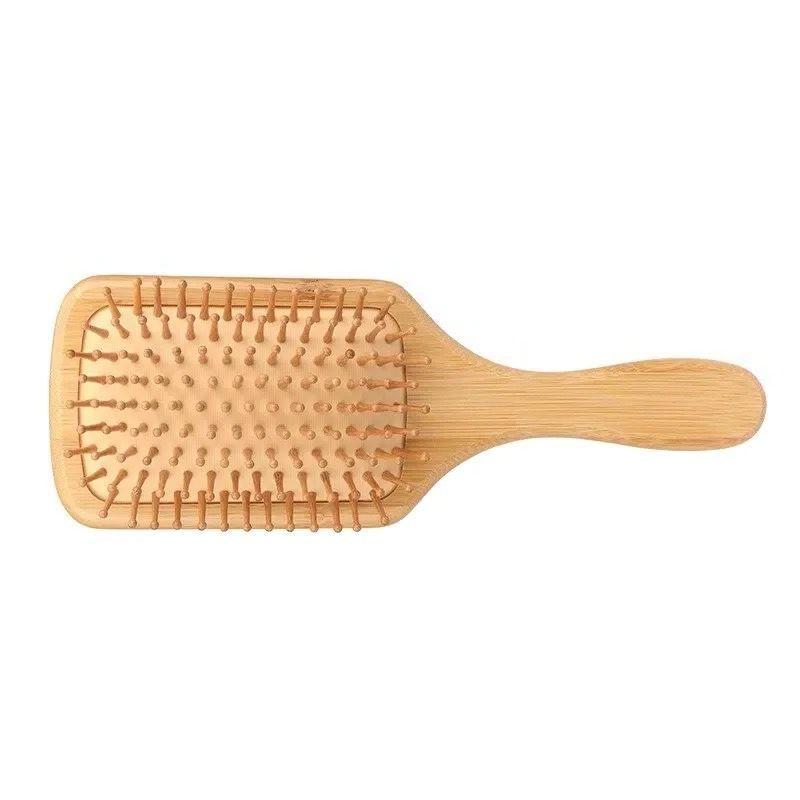 Peine De Bambú, Peineta De Madera De Cepillado Suave.-2