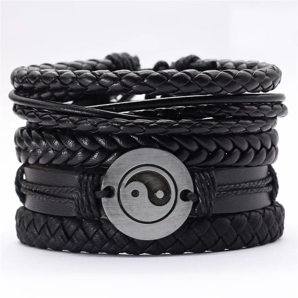 Pulsera Brazalete Eco Cuero Místico.-0