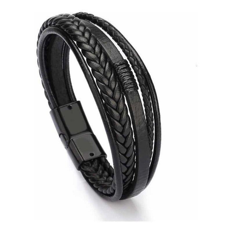 Pack 3 Pulseras Brazalete Cuero Con Cierre Magnético 0 Cm 0 Mm-2