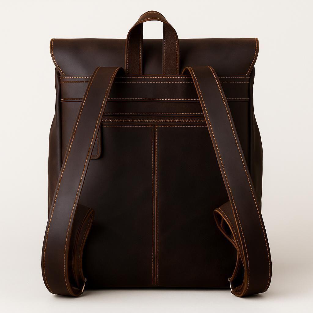 Mochila Estilo Vintage En Cuero Vegano Premium  Resistente-1