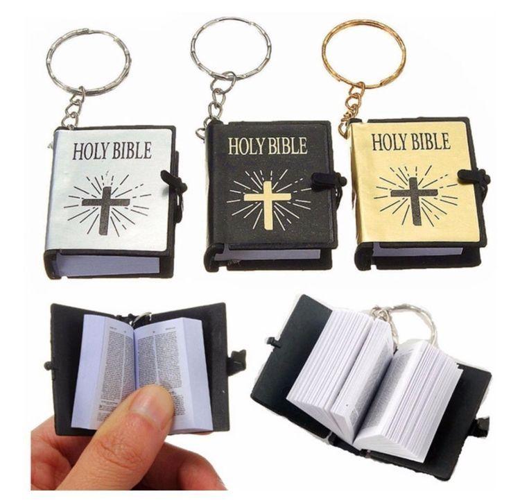 Llavero De Mini Biblia, Mini Biblia Llavero Versión Español.-3