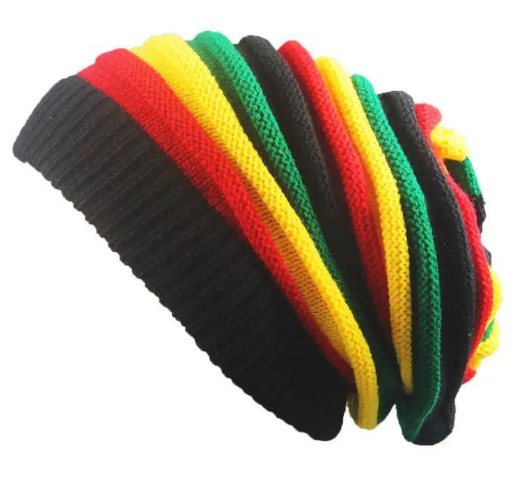 Gorro Reggae De Lana, Gorro Lana Con Estilo Reggae-3