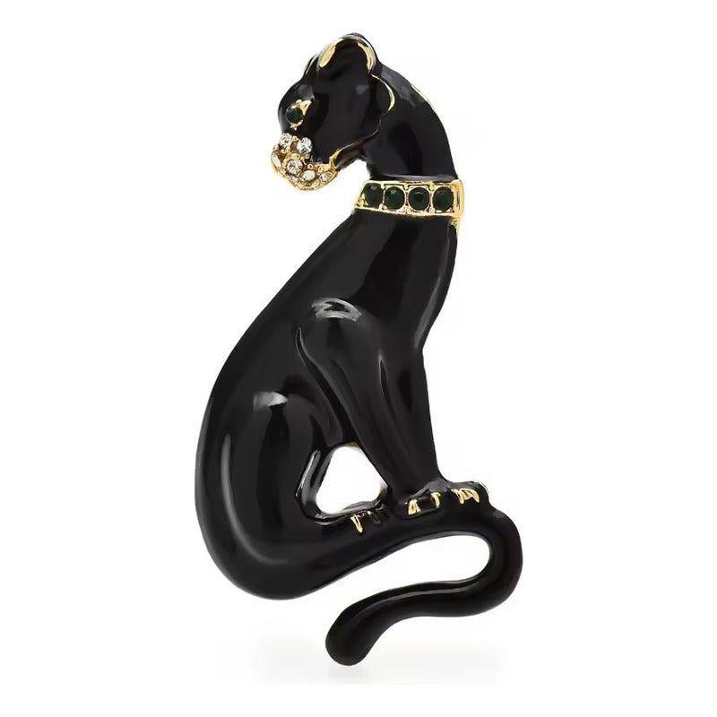 Broche Prendedor Pantera Negra, Elegante Para Tu Ropa Negro-2