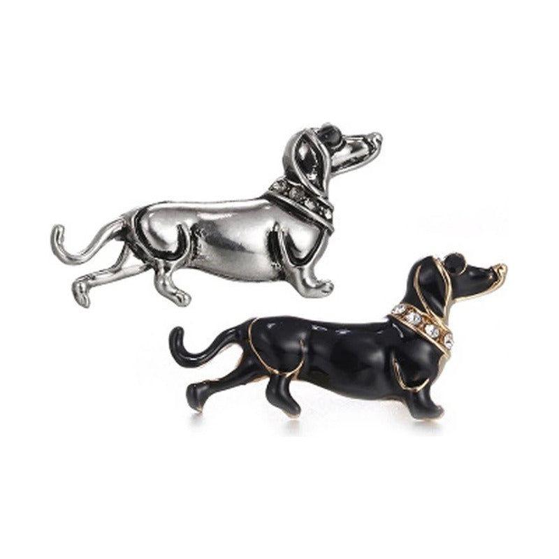 Broche Perro Salchicha Negro Prendedor Aguja Perro Salchicha Negro-2