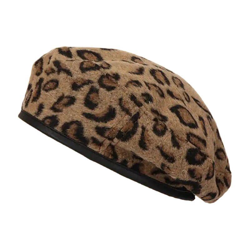 Boina Francesa Modelo Leopardo , Sombrero Animal Print Leopardo Estandar-4