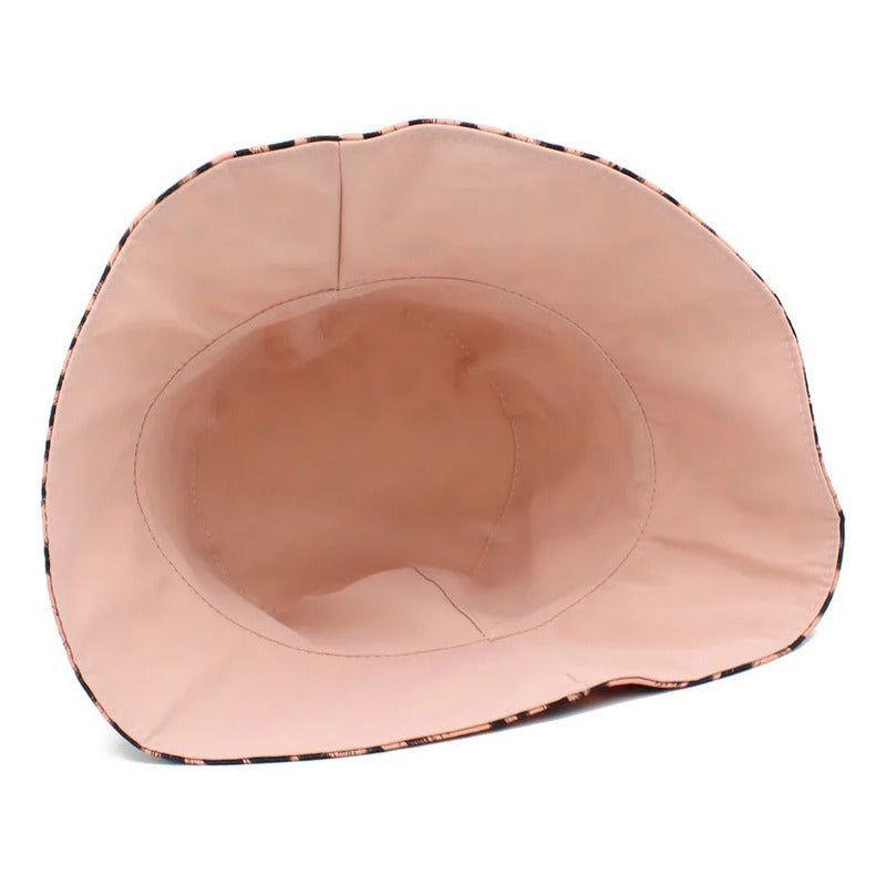 Sombrero Bucket Animal Print Rosa, Bucket Estiloso Mujer Bucket Animal Print Estándar-3