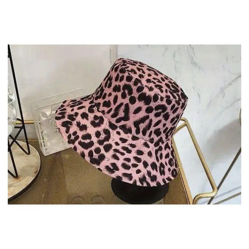 Sombrero Bucket Animal Print Rosa, Bucket Estiloso Mujer Bucket Animal Print Estándar-4