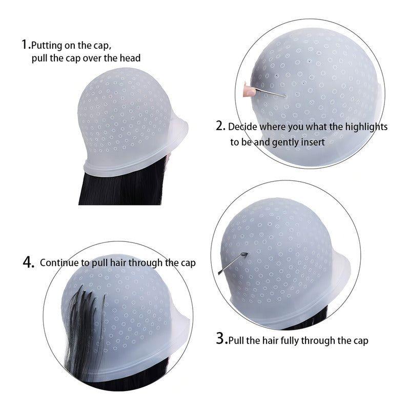 Gorro Viso Goma Para Pelo Con Crochet Color Variado-3