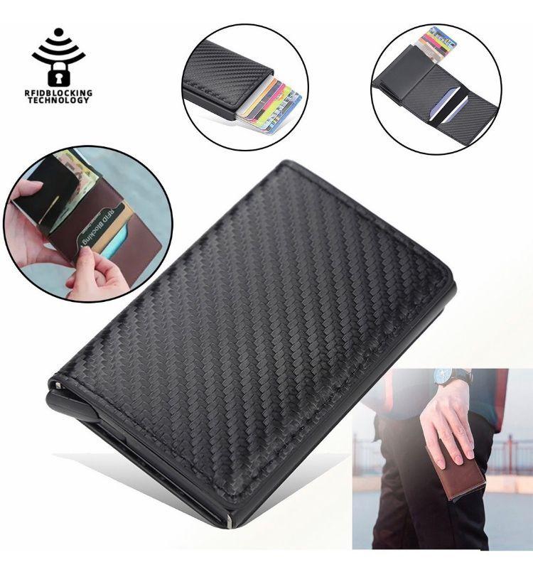 Billetera Hombre, Porta Tarjetas Protección Rfid  -3