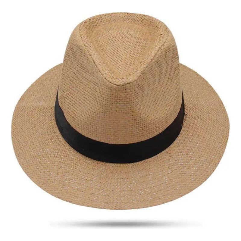 Sombrero Panameño Playero Adultos Beige Estandar-2
