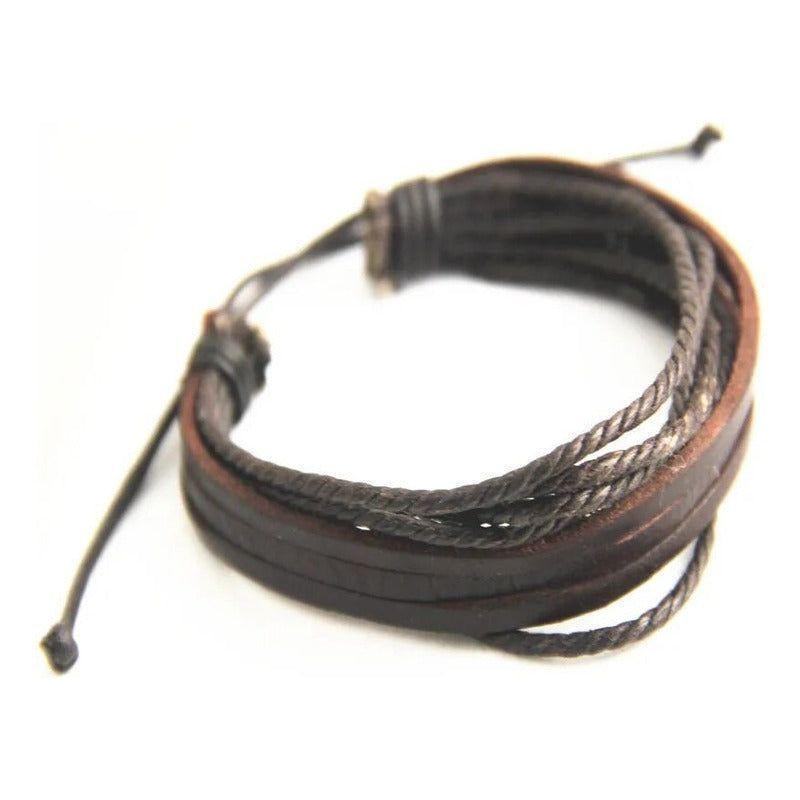 Pulseras Cuero Elegante Moda Brazalete Hombre Y Mujer - Top-3