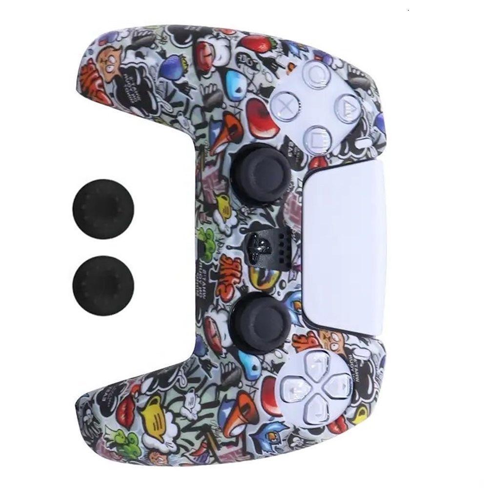 Funda Grafiti Protectora para Mando Control de Ps5 Compatible -2