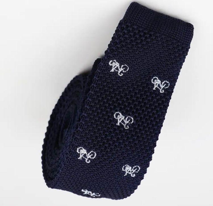 Corbata Tejida Hilo Con Diseño Vintage Bicicletas-2