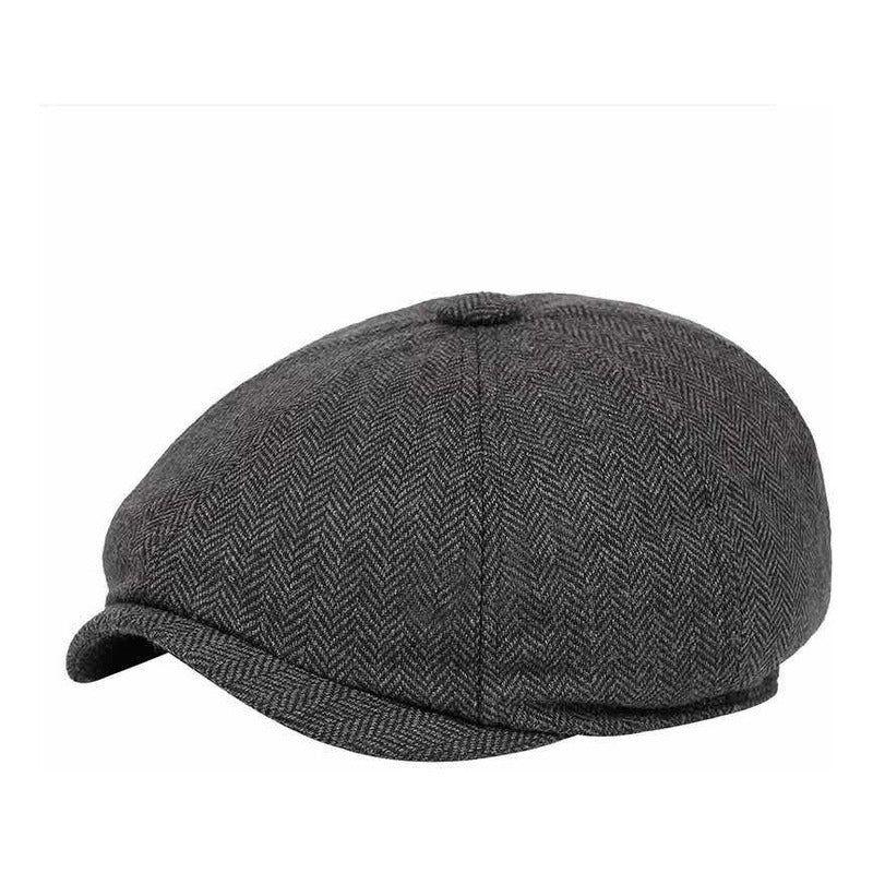 Boina Gorro Retro - Boina Sombrero Cómodo Negro Estándar-0