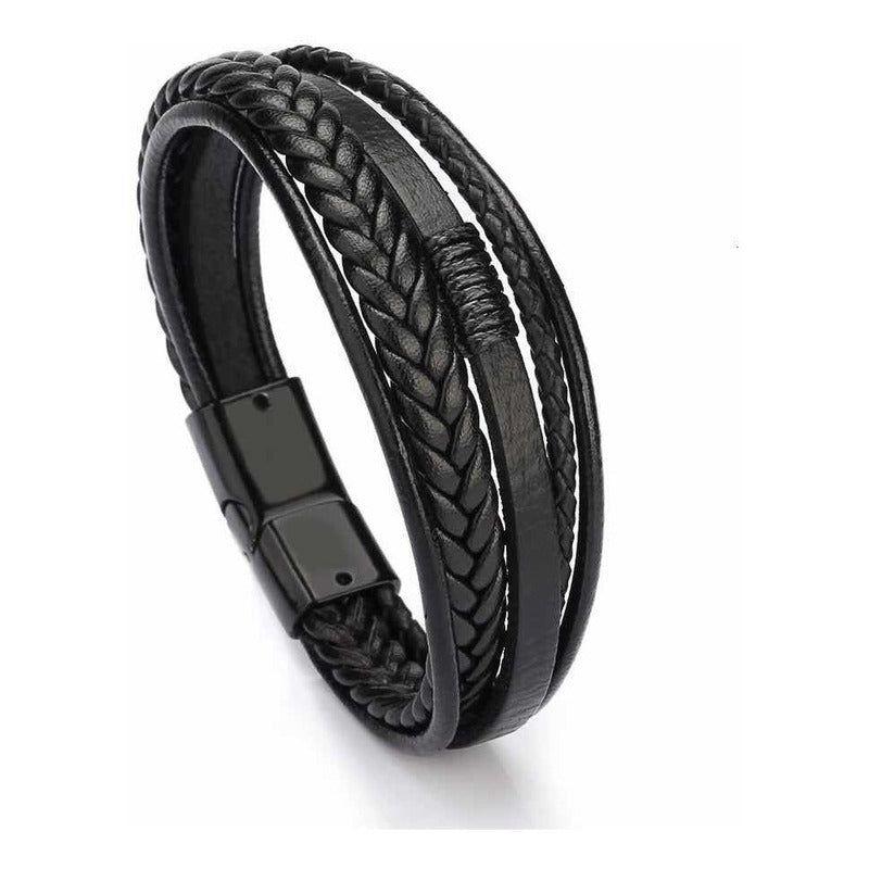 Pulsera Brazalete Cuero Hombre O Mujer Con Cierre Magnético 0 Cm 2.54 Cm-0