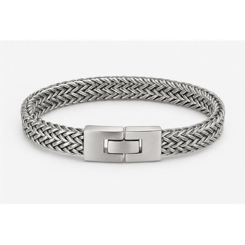 Pulsera Hombre De Acero Inoxidable Trenzada, Estilo Urbano-1