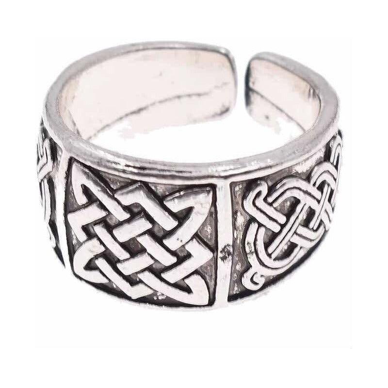 Pack 3 Anillos Vikingos Plateados Ajustables Promoción Plateado Ajustable-2