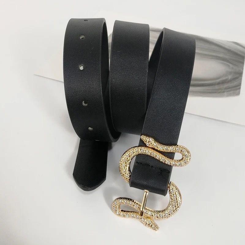Hebilla Cinturón Serpiente Lujosa Diseño Lujoso Elegante-2
