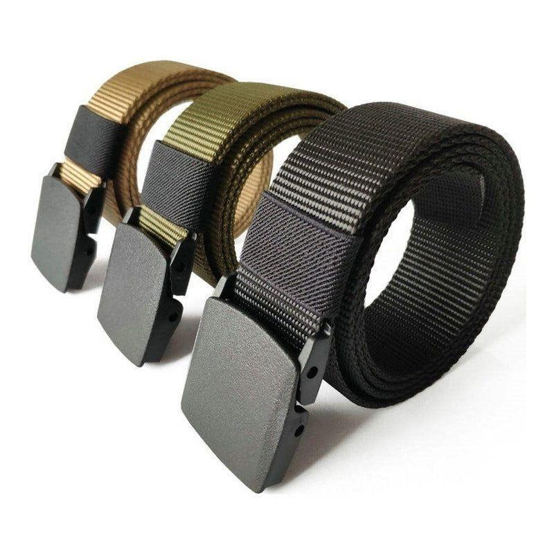 Correa/cinturon Tactico De Nylon Para Hombre Color Negro Talla Estándar-2