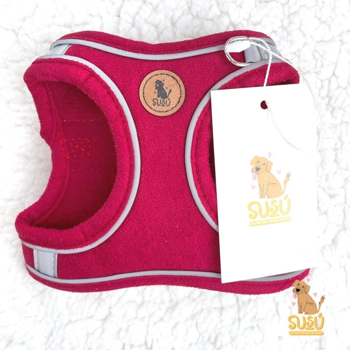 Arnés Susú ® Talla XXS de terciopelo completo Rojo-2