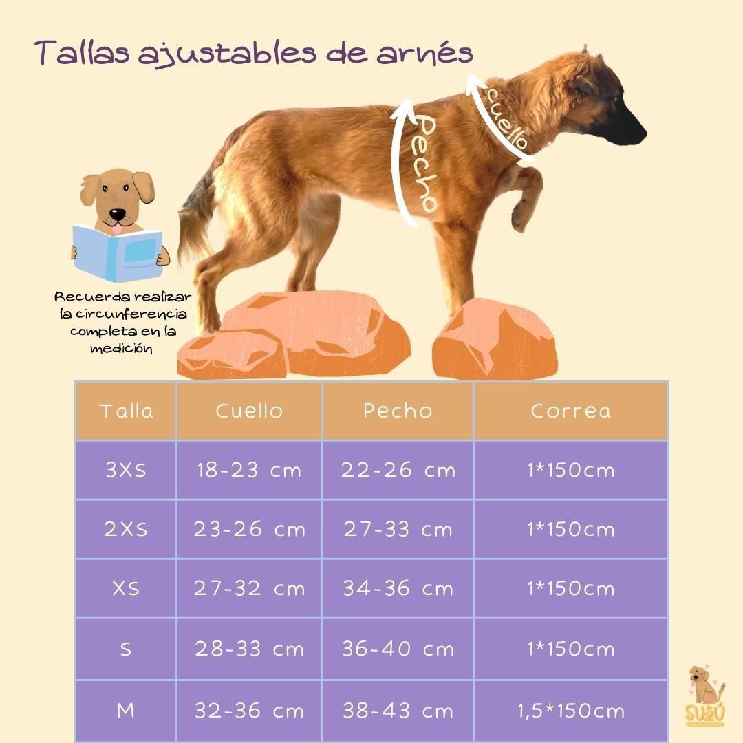 Arnés Susú ® Talla XS de terciopelo completo Rosa-2