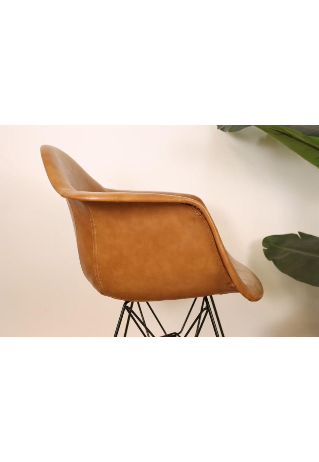 Butaca Eames de Cuero Café-3