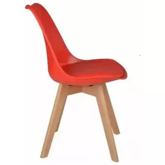 Silla Eames acolchada oak rojo-2