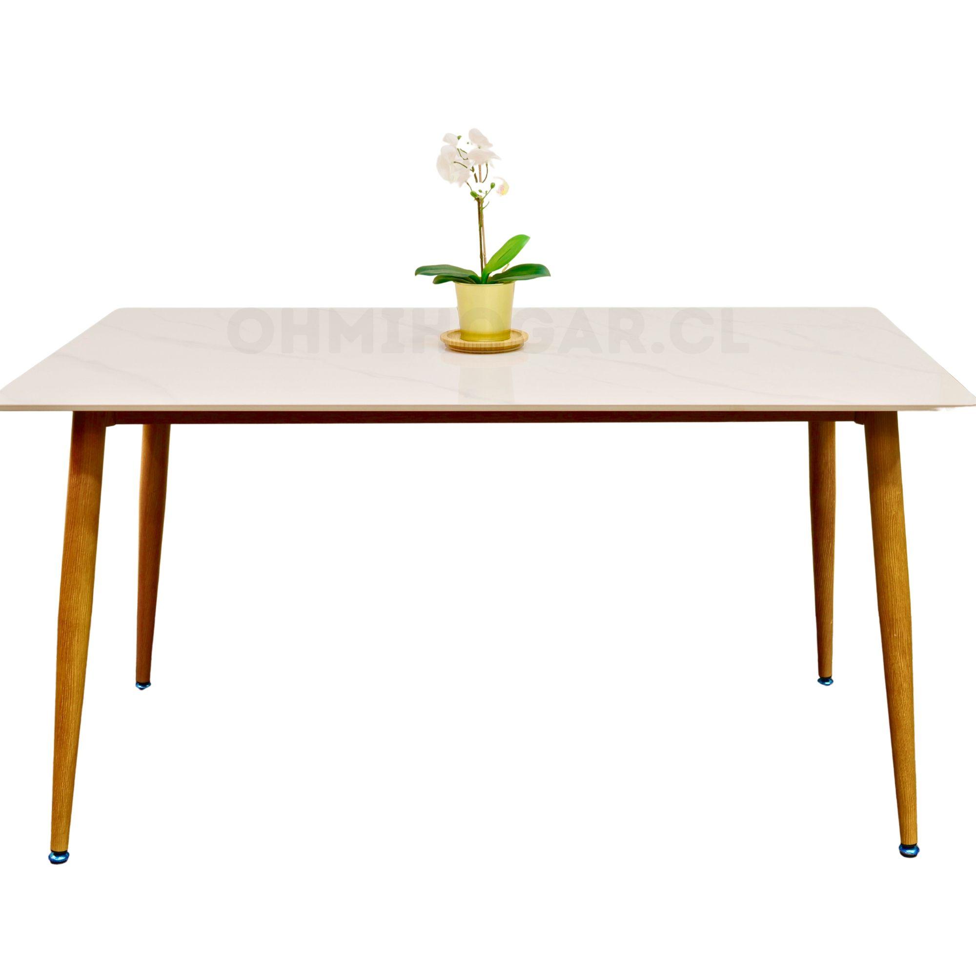 Mesa de Comedor de Cuarzo Calacatta Soft 140x80cm-0